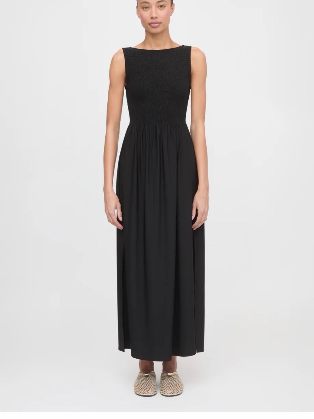Hill House Black Cosima Nap Smocked Bodice Maxi Dress